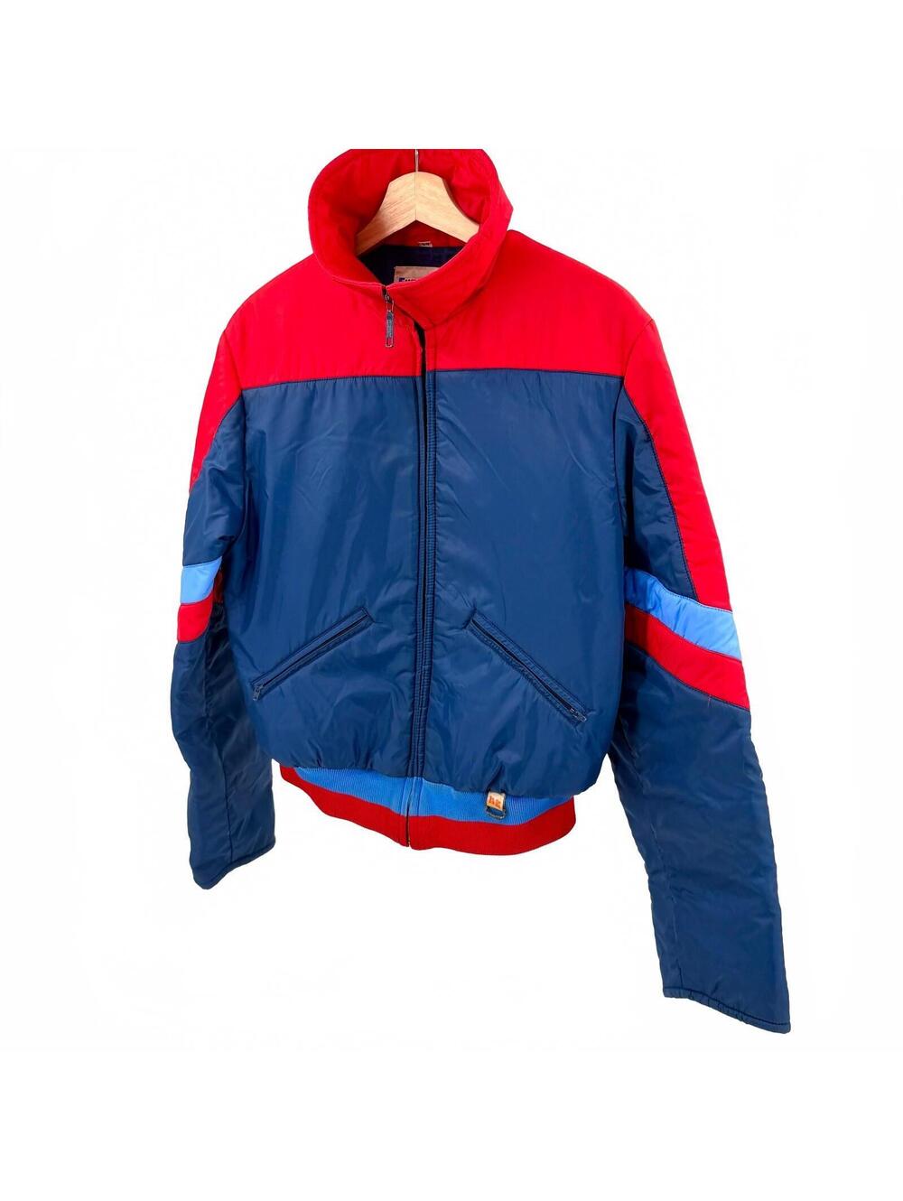 Vintage 80s Supergear Red Blue Colorblock Ski Jacket